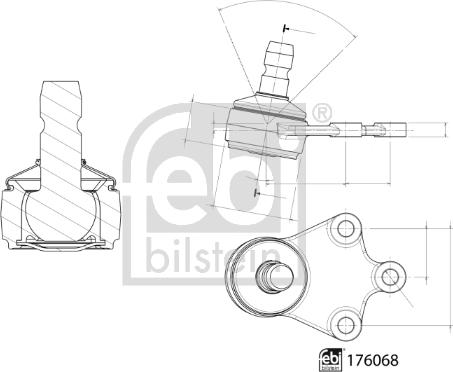 Febi Bilstein 176068 - Giunto di supporto / guida www.autoricambit.com