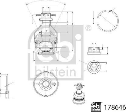 Febi Bilstein 178646 - Giunto di supporto / guida www.autoricambit.com