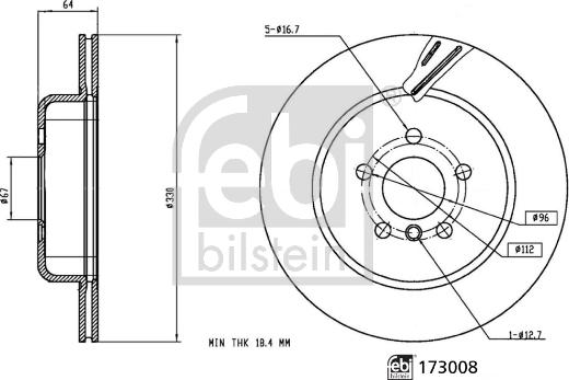 Febi Bilstein 173008 - Discofreno www.autoricambit.com