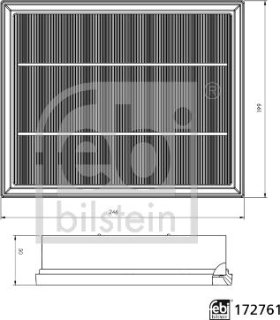 Febi Bilstein 172761 - Filtro aria www.autoricambit.com