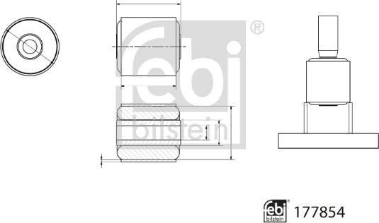 Febi Bilstein 177854 - Supporto, Alloggiamento cuscinetto ruota www.autoricambit.com