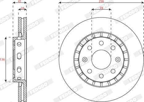 Ferodo DDF3054C - Discofreno www.autoricambit.com