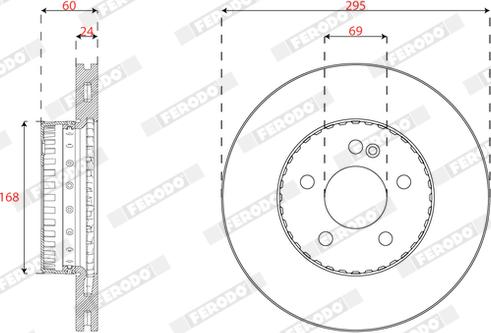 Ferodo DDF2831VC-1 - Discofreno www.autoricambit.com