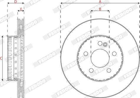 Ferodo DDF2831VC-1 - Discofreno www.autoricambit.com