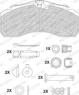 Ferodo FCV4801PTS - Kit pastiglie freno, Freno a disco www.autoricambit.com