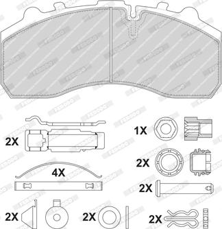 Ferodo FCV1598BFE - Kit pastiglie freno, Freno a disco www.autoricambit.com