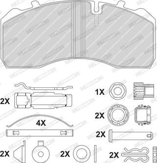 Ferodo FCV1329BFE - Kit pastiglie freno, Freno a disco www.autoricambit.com