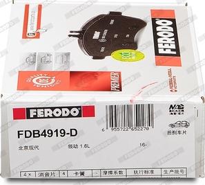 Ferodo FDB4919-D - Kit pastiglie freno, Freno a disco www.autoricambit.com