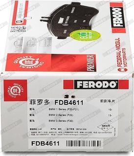 Ferodo FDB4611 - Kit pastiglie freno, Freno a disco www.autoricambit.com