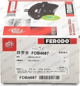 Ferodo FDB4687 - Kit pastiglie freno, Freno a disco www.autoricambit.com