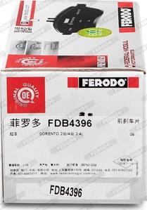 Ferodo FDB4396 - Kit pastiglie freno, Freno a disco www.autoricambit.com