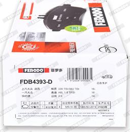 Ferodo FDB4393-D - Kit pastiglie freno, Freno a disco www.autoricambit.com