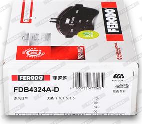 Ferodo FDB4324A-D - Kit pastiglie freno, Freno a disco www.autoricambit.com