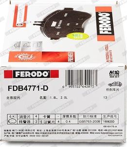 Ferodo FDB4771-D - Kit pastiglie freno, Freno a disco www.autoricambit.com