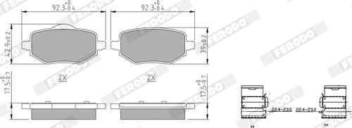 Ferodo FDB5197 - Kit pastiglie freno, Freno a disco www.autoricambit.com