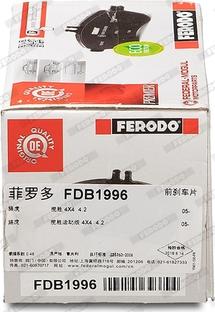 Ferodo FDB1996 - Kit pastiglie freno, Freno a disco www.autoricambit.com