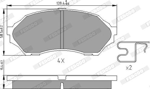 Ferodo FDB1455 - Kit pastiglie freno, Freno a disco www.autoricambit.com