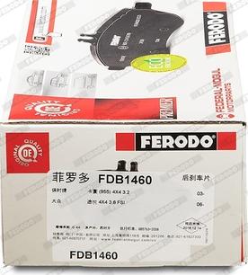 Ferodo FDB1460 - Kit pastiglie freno, Freno a disco www.autoricambit.com