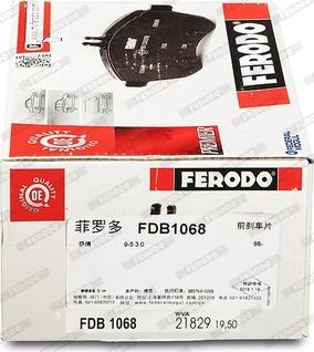 Ferodo FDB1068 - Kit pastiglie freno, Freno a disco www.autoricambit.com