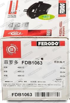 Ferodo FDB1063 - Kit pastiglie freno, Freno a disco www.autoricambit.com