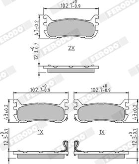 Ferodo FDB1012 - Kit pastiglie freno, Freno a disco www.autoricambit.com