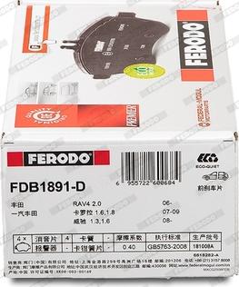 Ferodo FDB1891-D - Kit pastiglie freno, Freno a disco www.autoricambit.com