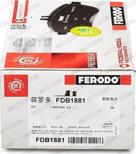 Ferodo FDB1881 - Kit pastiglie freno, Freno a disco www.autoricambit.com