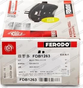 Ferodo FDB1263 - Kit pastiglie freno, Freno a disco www.autoricambit.com