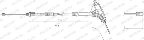 Ferodo FHB432415 - Cavo comando, Freno stazionamento www.autoricambit.com