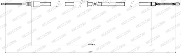 Ferodo FHB432885 - Cavo comando, Freno stazionamento www.autoricambit.com