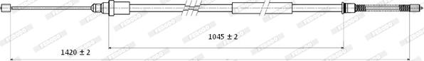 Ferodo FHB432824 - Cavo comando, Freno stazionamento www.autoricambit.com