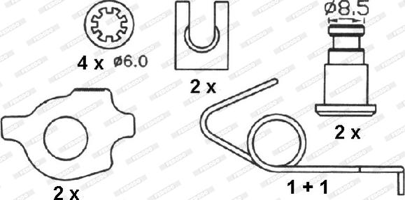 Ferodo FSB187 - Kit freno, freni a tamburo www.autoricambit.com