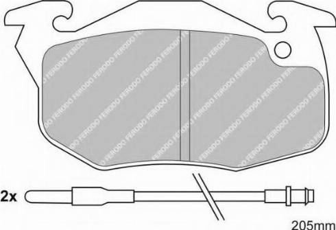 Ferodo FSL393 - Kit pastiglie freno, Freno a disco www.autoricambit.com