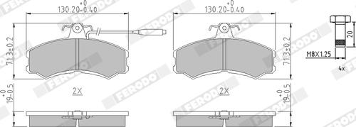 Ferodo FVR287 - Kit pastiglie freno, Freno a disco www.autoricambit.com