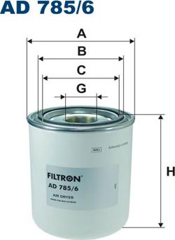 Filtron AD785/6 - Cartuccia essiccatore aria, Imp. aria compressa www.autoricambit.com