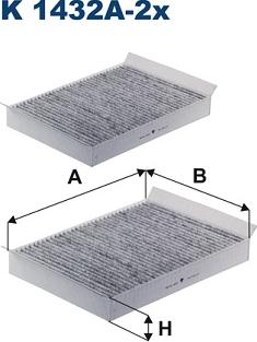 Filtron K 1432A-2x - Filtro, Aria abitacolo www.autoricambit.com