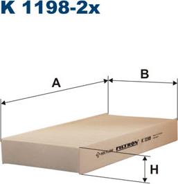 Filtron K1198-2x - Filtro, Aria abitacolo www.autoricambit.com