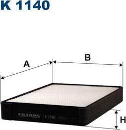 Filtron K1140 - Filtro, Aria abitacolo www.autoricambit.com