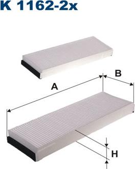 Filtron K1162-2x - Filtro, Aria abitacolo www.autoricambit.com