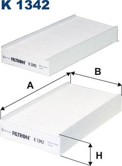 Filtron K1342-2x - Filtro, Aria abitacolo www.autoricambit.com