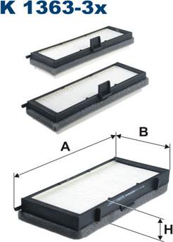 Filtron K1363-3x - Filtro, Aria abitacolo www.autoricambit.com