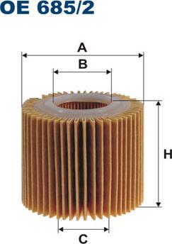 Filtron OE685/2 - Filtro olio www.autoricambit.com