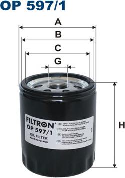 Filtron OP597/1 - Filtro olio www.autoricambit.com