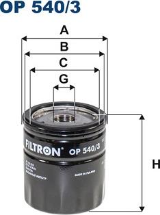 Filtron OP540/3 - Filtro olio www.autoricambit.com