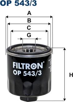 Filtron OP 543/3 - Filtro olio www.autoricambit.com