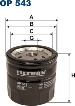 Filtron OP543 - Filtro olio www.autoricambit.com