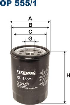 Filtron OP555/1 - Filtro olio www.autoricambit.com