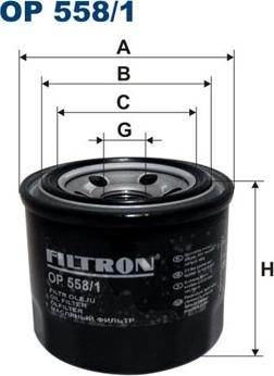 Filtron OP558/1 - Filtro olio www.autoricambit.com