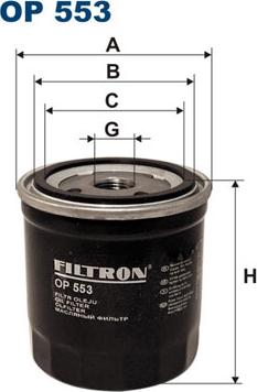 Filtron OP553 - Filtro olio www.autoricambit.com