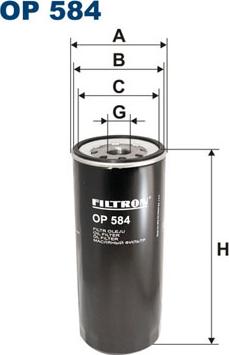 Filtron OP584 - Filtro olio www.autoricambit.com